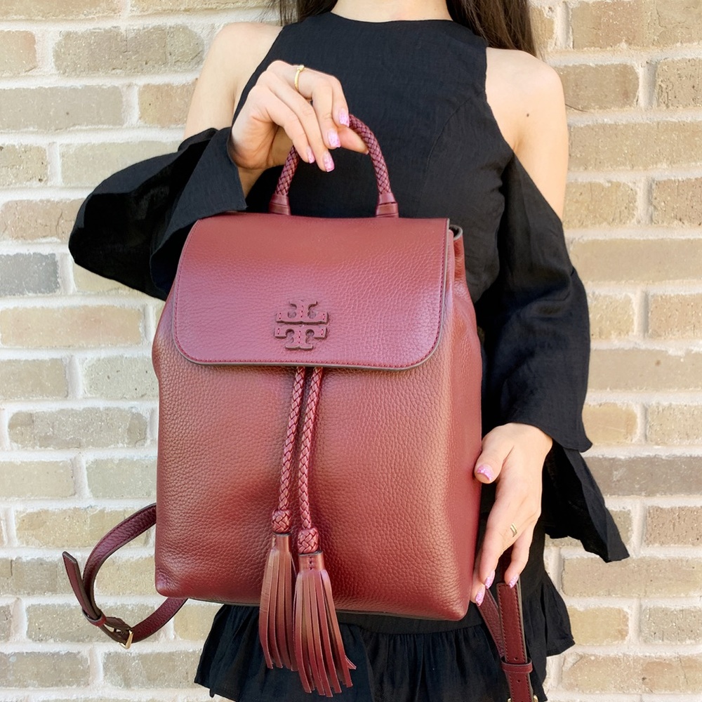 Tory Burch Large Backpack with Tassel - Picture 2 of 8